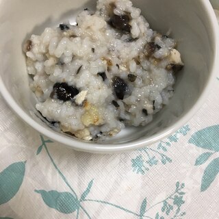 離乳食後期☆鶏のささみと黒豆の5分粥(*^^*)